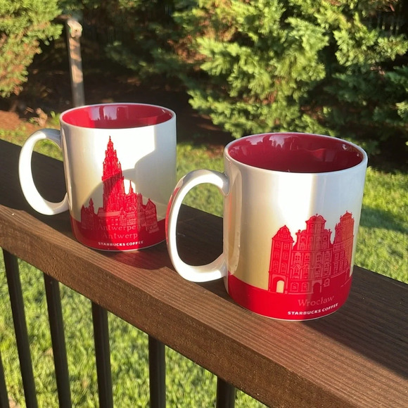 Starbucks Set of 2 Collector Cities Series Antwerp and Wroclaw Coffee Mug - Picture 2 of 5